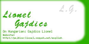 lionel gajdics business card